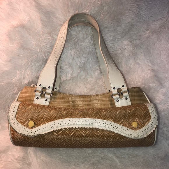 Cole Haan Handbags - Cole Haan arm handbag beige white leather satchel